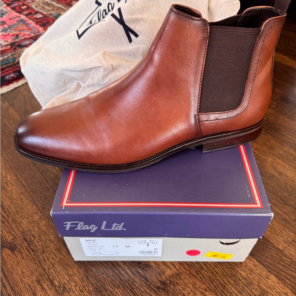 Flag Ltd. Mahogany Chelsea Boots Mens 12